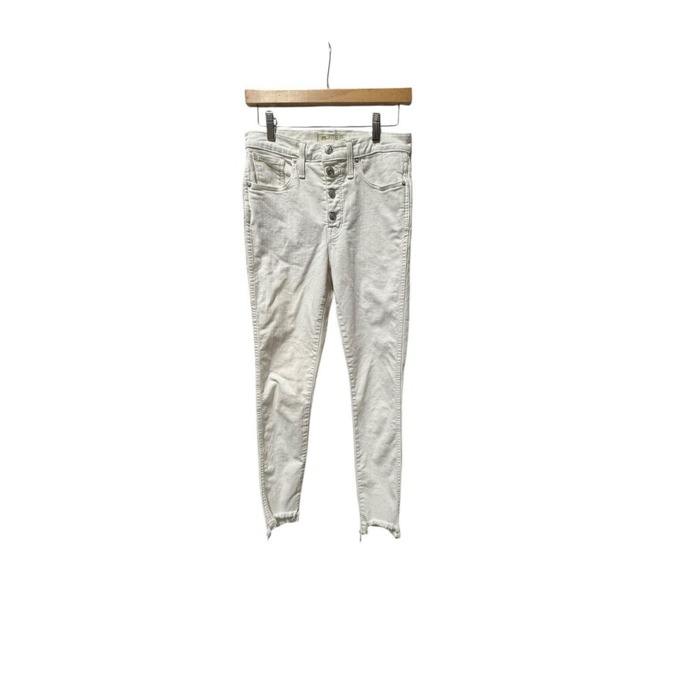 Madewell Jeans High Rise Skinny White Pockets Women’s Size 28 Tall